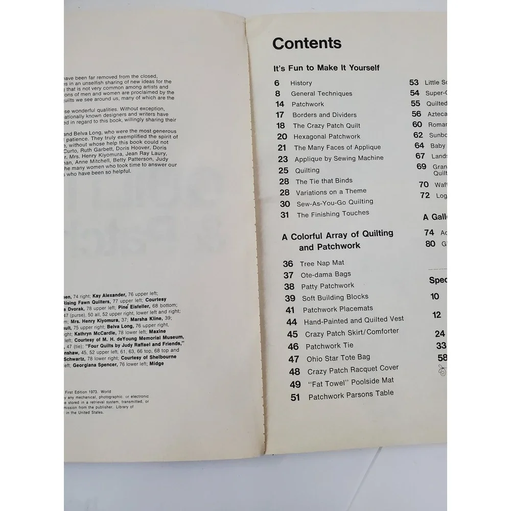 Vintage Sunset Quilting & Patchwork Book 1976 Lane Books DIY Patterns Projects